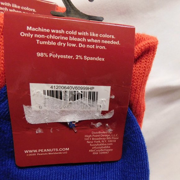 Peanuts Snoopy Rainbow Pride Socks 2 Pairs - Picture 4 of 4